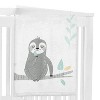 Sweet Jojo Designs Gender Neutral Baby Milestone Blanket Sloth Blue Grey and White - 2 of 4