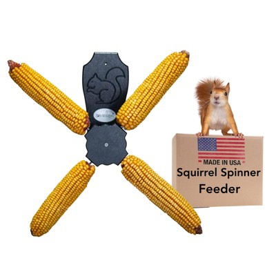 JCS Wildlife Squirrel Spinner – Freestanding Corn Cob Holder Made from Durable Poly Lumber – Eco-Friendly Backyard Wildlife Accessory – Weatherproof