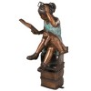 Design Toscano Book Loving Betty Reading Girl Bronze Garden Statue - 3 of 4