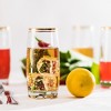 Zanzer 13.25 Oz Gold Glass Cup (Set of 6) - Elegant Drinking Glasses with Gold Accented Rim, Durable Glassware - Ideal for Cocktails & Beverages - 2 of 4