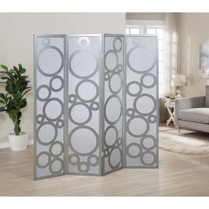 NicBex 4-Panel Room Divider for Home, Divider for Room Separation, Modern Folding Fabric Privacy Screen with Circle Pattern for Home & Office - 1 of 4