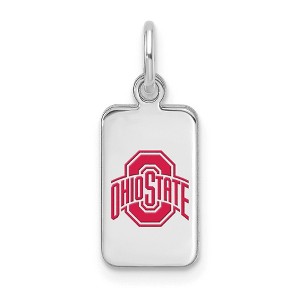 Black Bow Jewelry Sterling Silver Ohio State Buckeyes NCAA Extra Small Pendant - 1 of 4