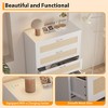 COZONY Tall 5-Drawer Rattan Dresser, Wooden Storage Chest with Wide Top for Bedroom Living Room Entryway - 3 of 4