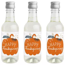 Big Dot Of Happiness Pumpkin Patch - Mini Wine & Champagne ...
