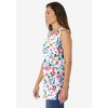 Woman Within Women's Plus Size Perfect Printed Sleeveless Shirred V-Neck Tunic - image 4 of 4