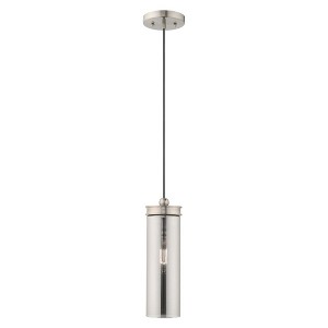 Livex Lighting Art Glass 1 - Light Pendant in  Brushed Nickel - 1 of 4