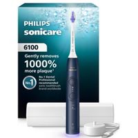 Philips Sonicare 6100 Rechargeable Electric Toothbrush with Travel Case (Black) - Open Box