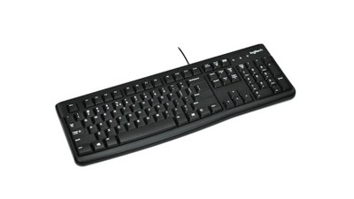 Logitech K120 Ergonomic : Keyboard Usb Target (920-002478) Black Desktop 