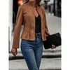 Women's Solid Long Sleeve Slimming Cardigan Short Coat Versatile Layering Outerwear for Daily Wear & Casual Outings - 4 of 4