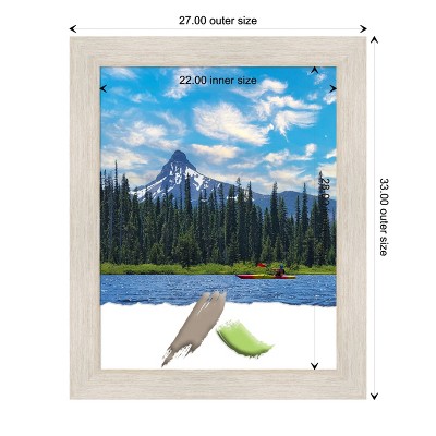 White Distressed Wood Hanging Picture Frame 33" x 27"