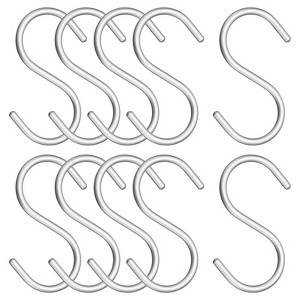 Unique Bargains Clothes Towels Shoe Scarf Bag Aluminum Alloy S-Shaped Hanger S Hooks - 1 of 4