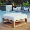 Modway Upland Outdoor Patio Teak Ottoman - 2 of 4