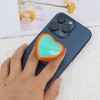 Unique Bargains Heart Adhesive Phone Grip Red Green 1 Pc - 4 of 4