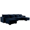 157.5" Corduroy Cloud U-Shaped Modular Sectional Sofa with Deep Seat & 2 Storage Ottomans - 3 of 4
