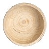 Storied Home Round Paulownia Wood Pedestal Bowl - 3 of 4