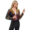 Anna-Kaci Women's Sequin Open Front Cardigan with Long Sleeves and Cropped Fit - 2 of 4
