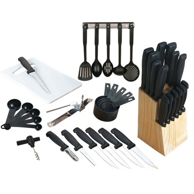 Ginsu Kiso Dishwasher Safe 18pc Knife Block Set Black : Target