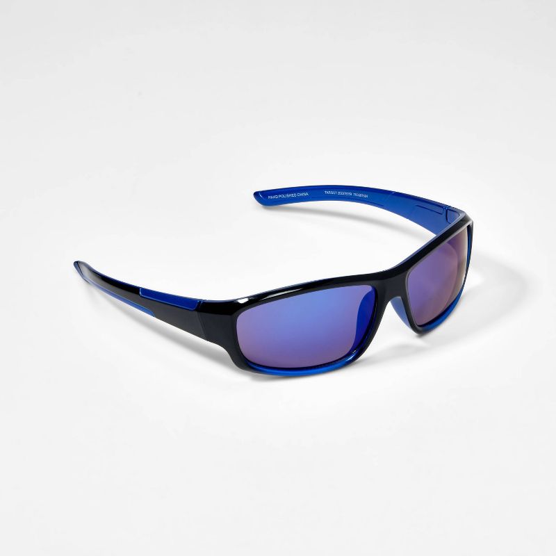 Kids&#39; Sports Sunglasses - Cat &#38; Jack&#8482; Black/Blue, 2 of 3