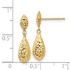 Black Bow Jewelry Diamond Cut Puffed Teardrop Dangle Earrings 14k Yellow Gold - 4 of 4