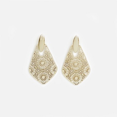 Sanctuary Project Statement Filigree Post Earrings Gold