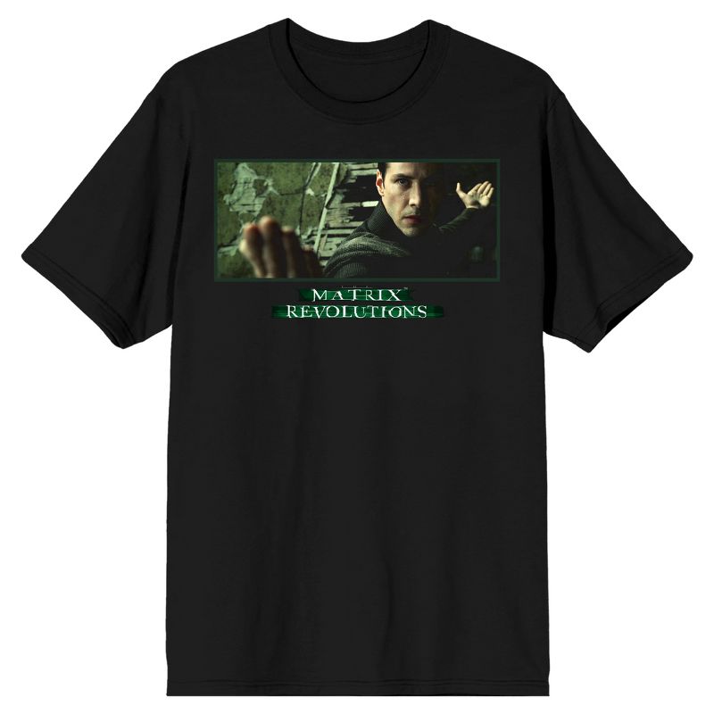 The Matrix Agent Brown Screenshot Men's Black T-shirt, 1 of 2