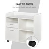 NicBex Mobile File Cabinet Storage Cabinet Organizer with Drawer and Cabinet, Printer Stand with Castors for Home, Office - 4 of 4