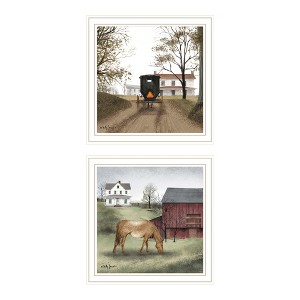 2Piece Vignette The Old Mare,Heading' Home White Framed Wall Art for Living Room,Bedroom Wall Art Print for Home Decor by Billy Jacobs - 1 of 4