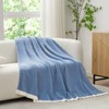 Snuggle Sac Soft Knit Throw Fuzzy Cozy Reversible Microfiber Blanket - 3 of 4