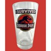 Jurassic Park I Survived Jurassic Park 16oz Pint Drinking Glass Tumbler Clear - 4 of 4