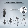 MaseiKar Basic Mini Desk Tripod for iPhone&Camera with 3 Way Pan Tilt Head,Handle&Remote,Metal Portable Table Top Video Phone Tripod with 1/4" Plate - 4 of 4