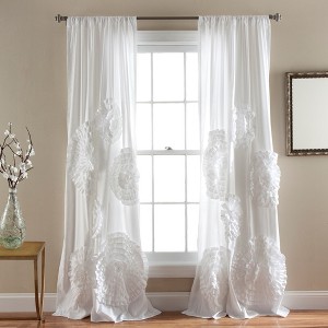Home Boutique Serena Window Curtain Panel White Single 54X95 - 1 of 1