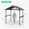 ALAUAM 8'x 5' Hardtop BBQ OutdoorGazebo,Waterproof Sloping Roof, Bar with ToolHooks, Smoke-Venting lron Canopy for Patio,Yard,Garden,Familie Party - 3 of 4