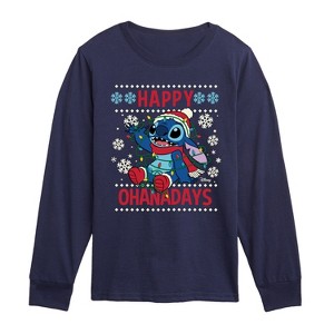 Boys' - Disney - Happy Ohana Days Long Sleeve Graphic T-Shirt - 1 of 3