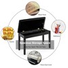 Tangkula PU Leather Piano Keyboard Bench Padded Cushion Double Seat Storage - 4 of 4