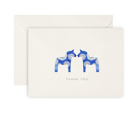 Blue Stamp Thank You Cards
