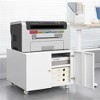 VASIP Mobile Printer Stand With Wheels, 2 Door Copier Stand Mobile Pedestal File Printer Stand for Office and Home - 2 of 4
