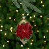 Northlight Poinsettia Finial Christmas Ornament - 6.5" - Red and Gold - 2 of 3