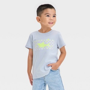 Toddler Boys' Short Sleeve Shark Graphic T-Shirt - Cat & Jack™ Masonary Gray - 1 of 4