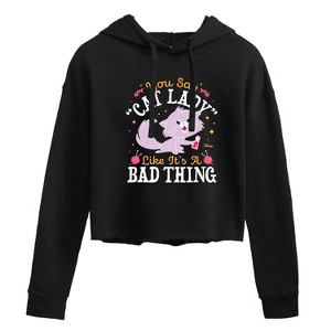 Women's - Disney - Cats & Dogs Cropped Graphic Hoodie - 1 of 3