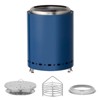 Karl Home | 43 in. Black Metal Patio Round Fire Pit with Grill - 2 of 4