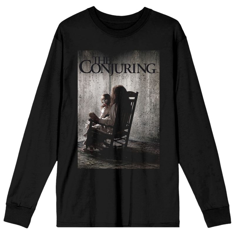 The Conjuring Rocking Chair Poster Art Juniors Black Long Sleeve Shirt, 1 of 4