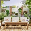 MAYEERTY Copper Coin Galvanized Steel Privacy Outdoor and Indoor Divider with Free Standing Decorative Privacy Screen for Balcony Patio Garden 1pcs - 3 of 4