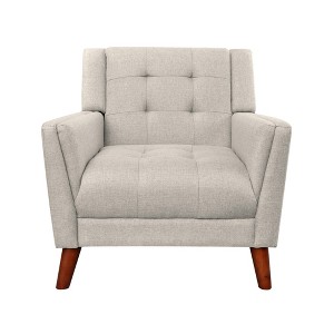 Dexmalle Mid Century Accent Chair Fabric Arm Chair With Rubber Wood Legs - 1 of 4