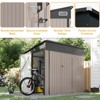 Aoxun Outdoor Storage Shed, Metal Shed with Triple Doors for Backyard, Patio, Lawn - 4 of 4