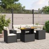 vidaXL Garden Sofa Set Black, Cream White - 2 of 4