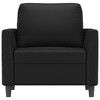 vidaXL Sofa Chair Upholstered Single Sofa Chair for Living Room Faux Leather - Black 23.6" - 2 of 4