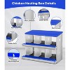 Chicken Nesting Boxes, Two-Tier Metal Chicken Egg Laying Box,Large Vented Holes for Egg Collection - 4 of 4
