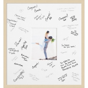 Svelte Signature Mat Picture Frame – Guest Book Alternative for Weddings, Graduations, or Retirement – Autograph Photo Mat for Signature Board - 1 of 4