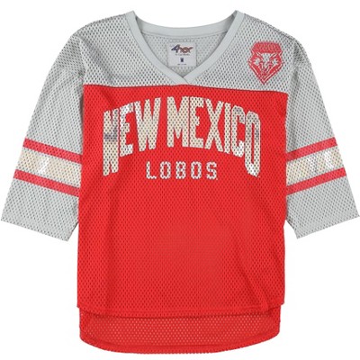 G-III Sports Womens New Mexico Lobos Mesh Graphic T-Shirt