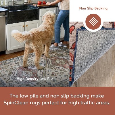 Eco-Friendly Reversible Rust Washable Area Rug, 3' x 5'